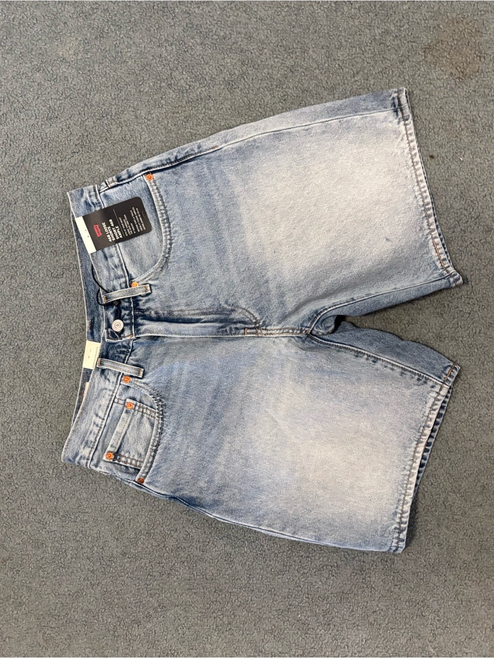 Levi's Washed Light Blue Denim Shorts